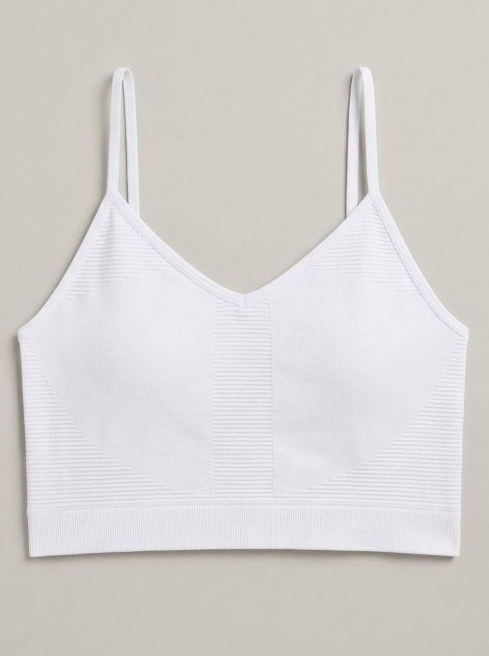 ☔️🔹️NWT White Ribbed Two Way Textured Sleeveless Bralette Cami Large